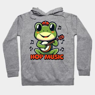 Hop Music! Cute Banjo Frog Hoodie